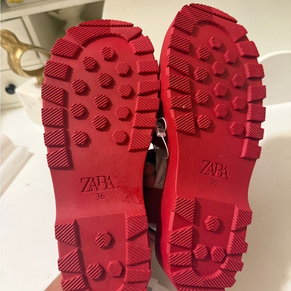 Zara Red Strappy Sandals. New with tags - Picture 5 of 8